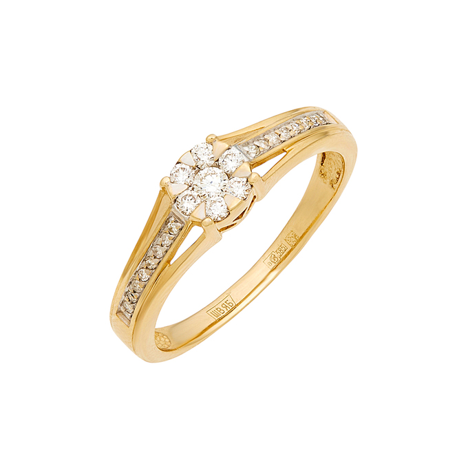 Кольцо из золота 585 пробы c бриллиантами, Л 5206 7976 за 42320