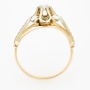 Кольцо из комбинированного золота 585 пробы c 1 бриллиантом Л35055218 фото 3