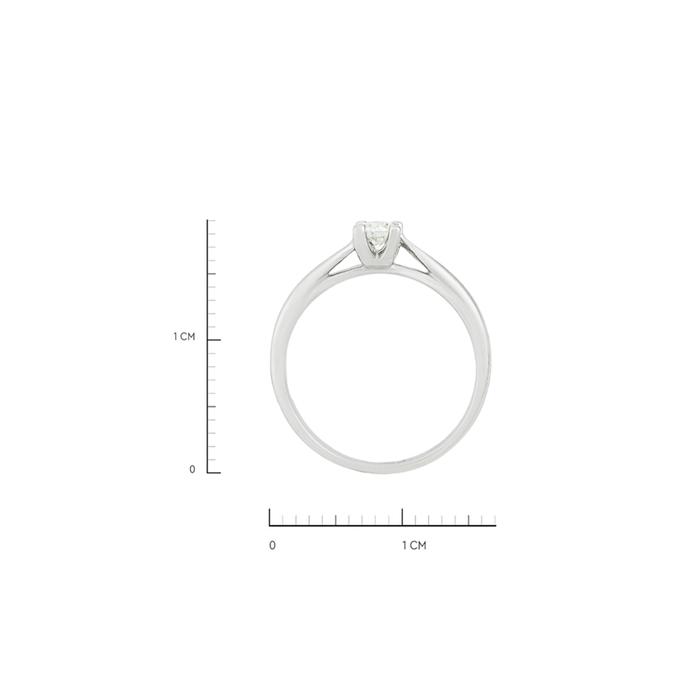 Кольцо из золота 585 пробы c бриллиантом, Л 3706 5670 за 35600