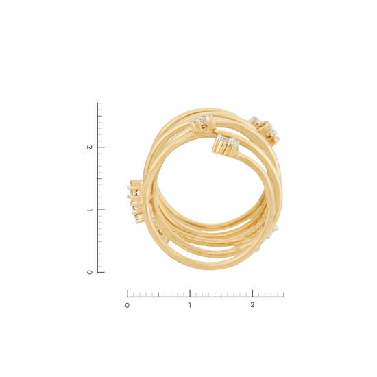 Кольцо из желтого золота 750 пробы c 16 бриллиантами, Л23160794 за 79500