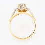 Кольцо из комбинированного золота 750 пробы c 1 бриллиантом Л29102499 фото 3
