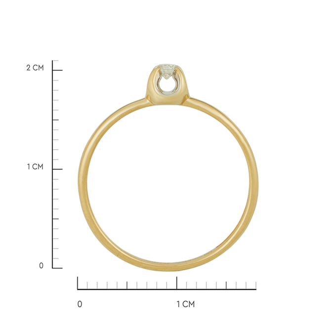 Кольцо из золота 585 пробы c бриллиантом, Л 2812 0834 за 15600