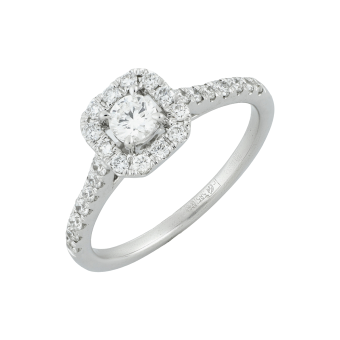 Кольцо из золота 585 пробы c бриллиантами