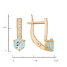 Серьги из золота 585 пробы c топазами и фианитами