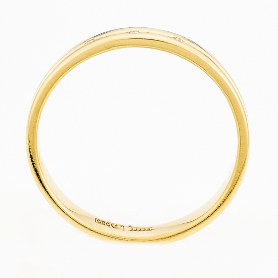 Кольцо из желтого золота 585 пробы c 3 бриллиантами, Л58039367 за 17940