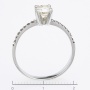Кольцо из белого золота 585 пробы c 13 бриллиантами и 1 муассанитом и 1 фианитом Л20098386 фото 4