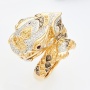 Кольцо из комбинированного золота 585 пробы c 106 бриллиантами и 39 облаг. бриллиантами и 19 рубинами и 52 цвет. сапфирами 131203 фото 1