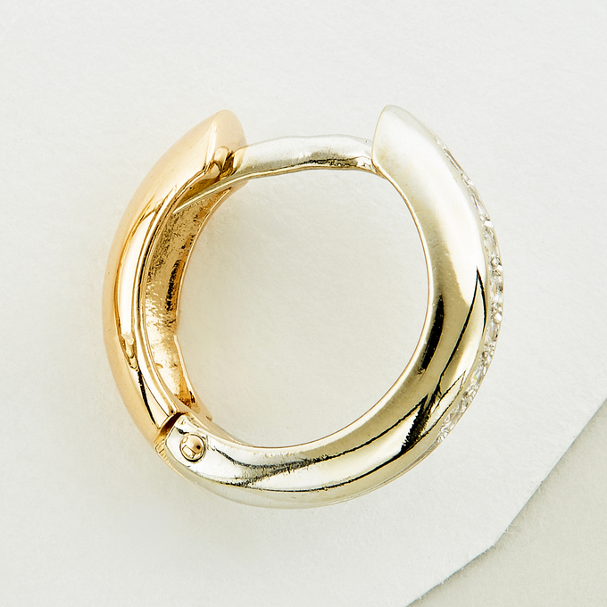 Серьги из золота 585 пробы c фианитами