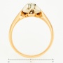 Кольцо из комбинированного золота 583 пробы c 1 бриллиантом Л51035933 фото 3