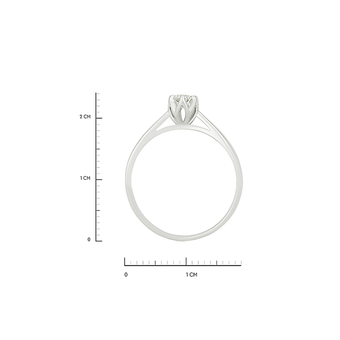 Кольцо из золота 585 пробы c бриллиантом, Л 0616 9678 за 54560