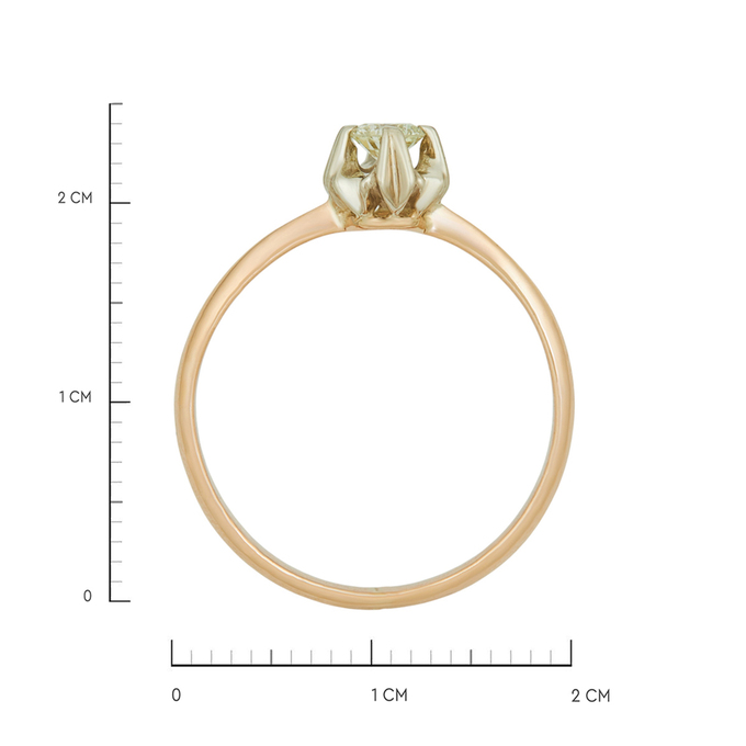 Кольцо из золота 585 пробы c бриллиантом, Л 2811 7289 за 69600