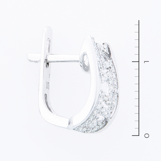 Серьги из золота 585 пробы c 102 бриллиантами