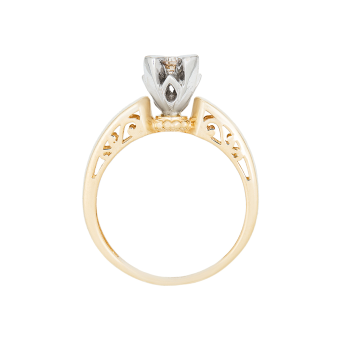 Кольцо из золота 585 пробы c бриллиантом, Л 3911 2544 за 63840