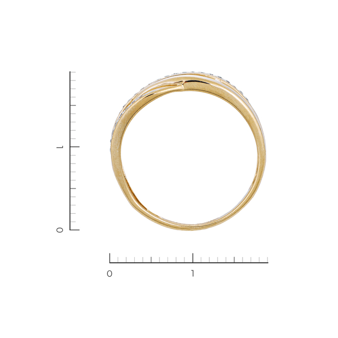 Кольцо из желтого золота 585 пробы c 26 бриллиантами, Л 6302 1250 за 15750