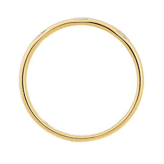Кольцо из желтого золота 585 пробы c 9 бриллиантами, Л18111635 за 7450