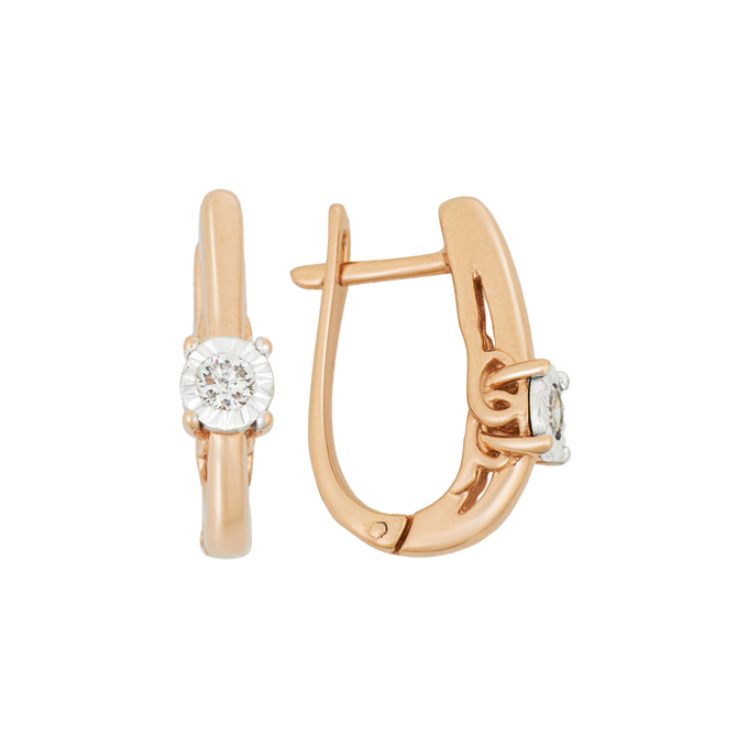 Серьги из золота 585 пробы c бриллиантами, Л 2912 8932 за 39600