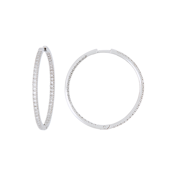 Серьги из золота 585 пробы c 102 бриллиантами