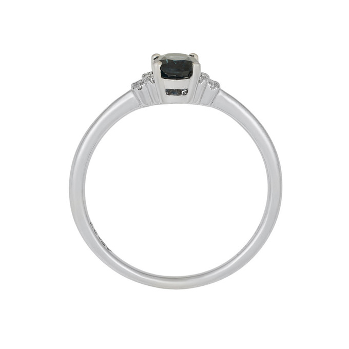 Кольцо из золота 585 пробы c сапфиром и бриллиантами