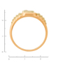 Кольцо из комбинированного золота 585 пробы c 1 бриллиантом Л24051019 фото 4