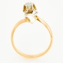 Кольцо из комбинированного золота 583 пробы c 1 бриллиантом Л09101600 фото 3