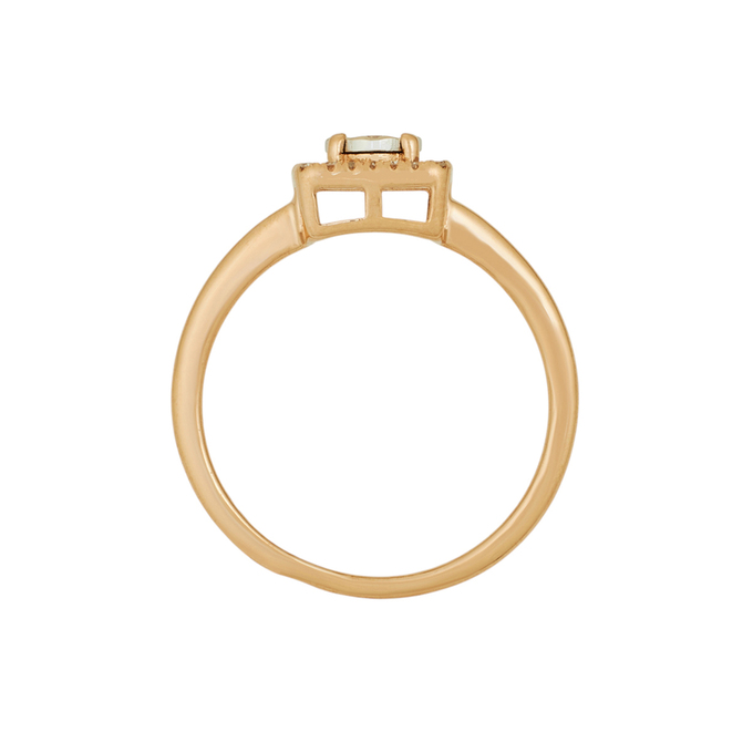 Кольцо из золота 585 пробы c бриллиантами