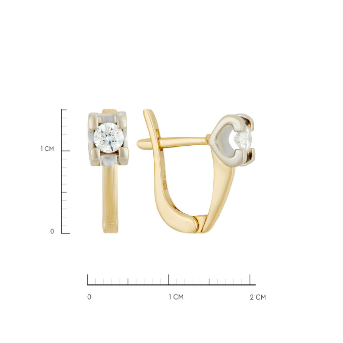 Серьги из золота 585 пробы с бриллиантами, Л 7001 2074 за 59000