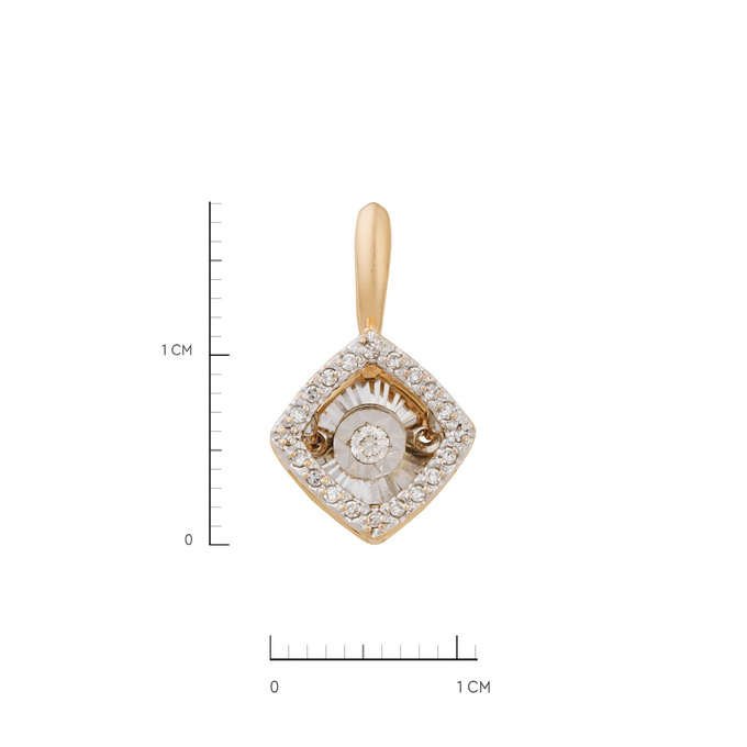 Подвеска из золота 585 пробы c бриллиантами, Л 4807 6270 за 16400