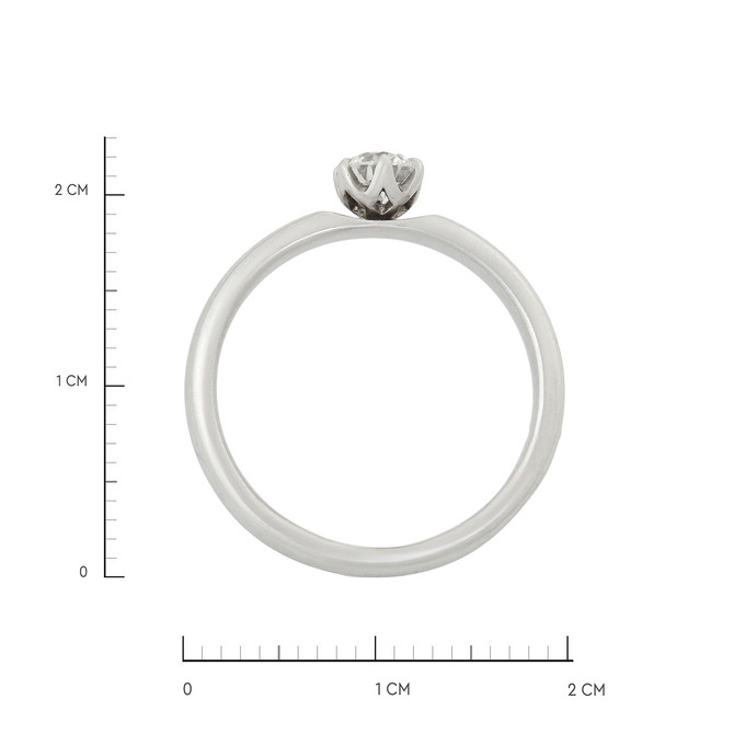 Кольцо из золота 585 пробы c бриллиантом, Л 3107 3283 за 110000