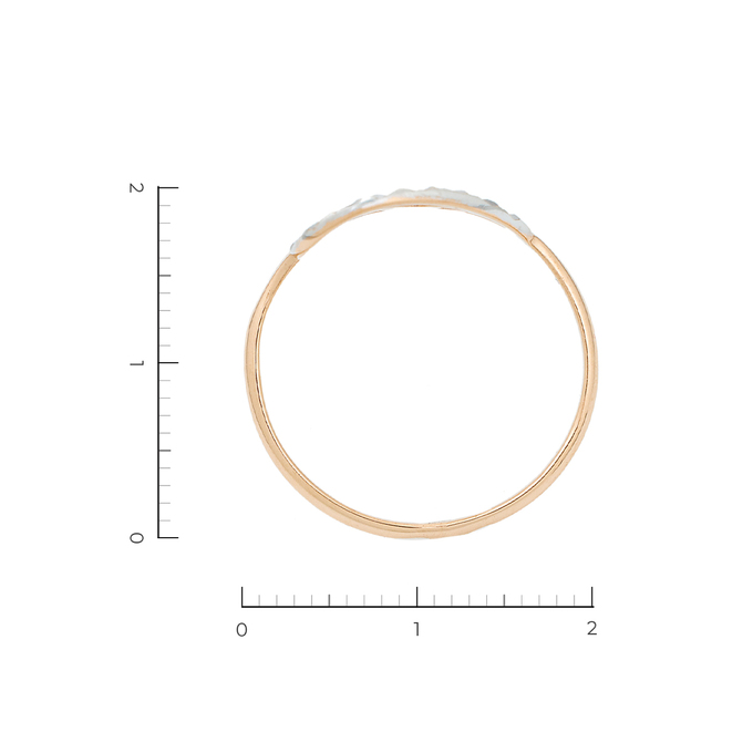 Кольцо из комбинированного золота 585 пробы, Л 1208 1020 за 10920
