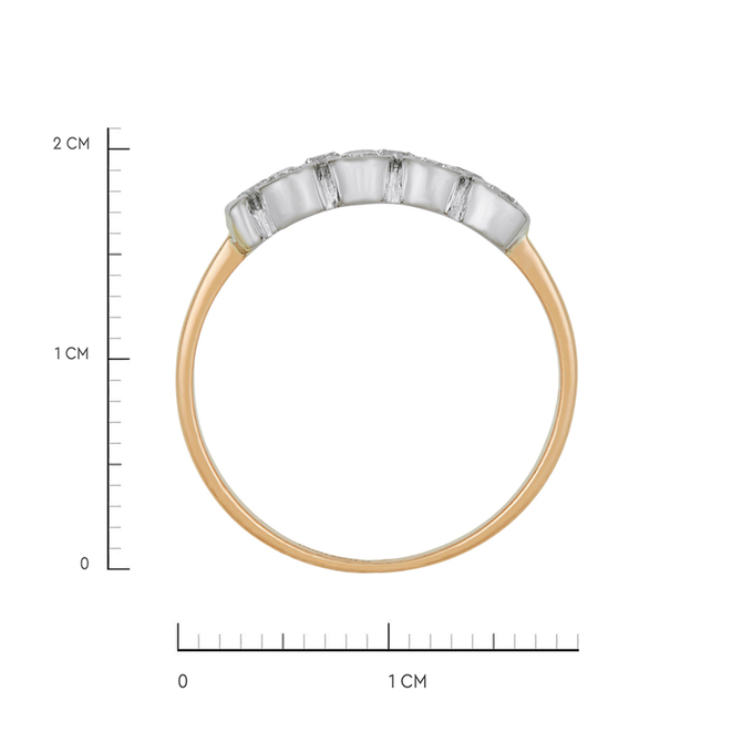Кольцо из золота 585 пробы c бриллиантами, Л 1615 7891 за 47520
