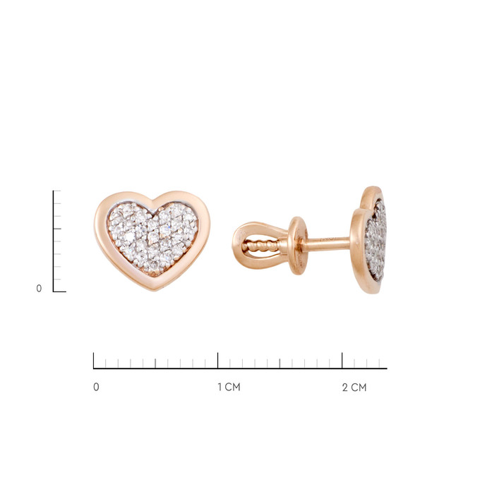 Серьги из золота 585 пробы с бриллиантами, Ц О007 5263 за 29200