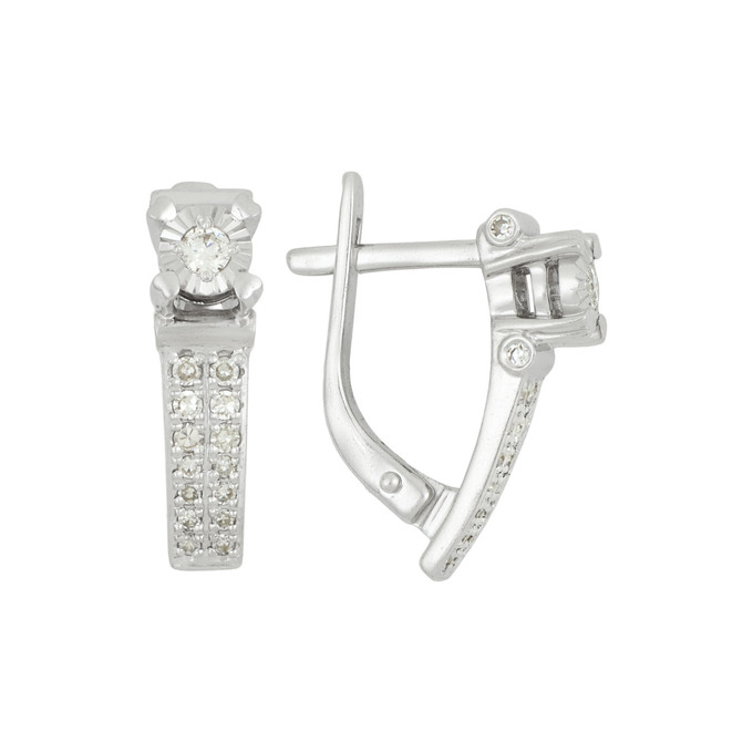 Серьги из золота 585 пробы с бриллиантами, Л 4503 0609 за 39200