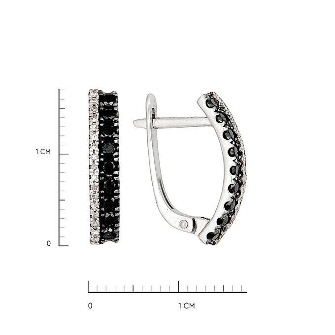 Серьги из золота 585 пробы с бриллиантами, Л 7502 8925 за 32300