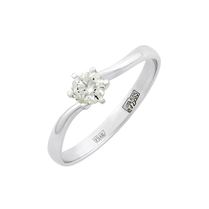 Кольцо из золота 585 пробы c бриллиантом, Л 0616 6440 за 55520