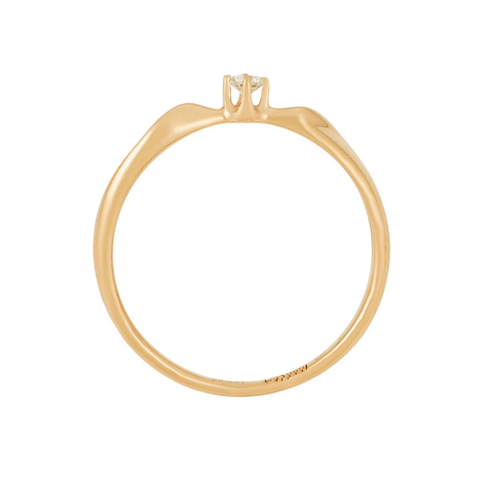 Кольцо из золота 585 пробы c бриллиантом, Л 4303 1917 за 23100