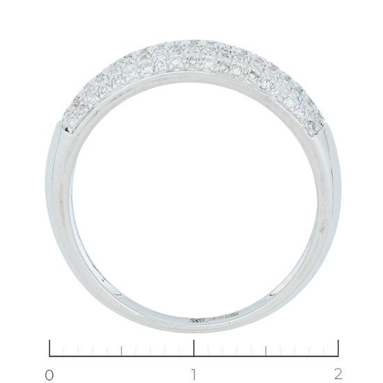 Кольцо из белого золота 585 пробы c 95 бриллиантами, Л51038194 за 22320