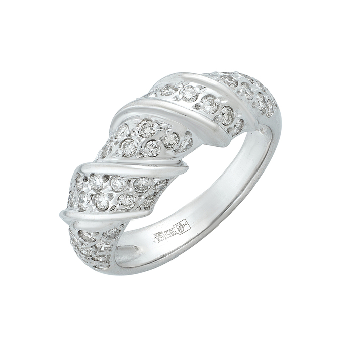 Кольцо из золота 585 пробы c бриллиантами