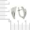 Серьги из золота 585 пробы c бриллиантами