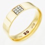 Кольцо из желтого золота 585 пробы c 9 бриллиантами Л25069787 фото 1