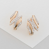 Серьги из красного золота 585 пробы c фианитами