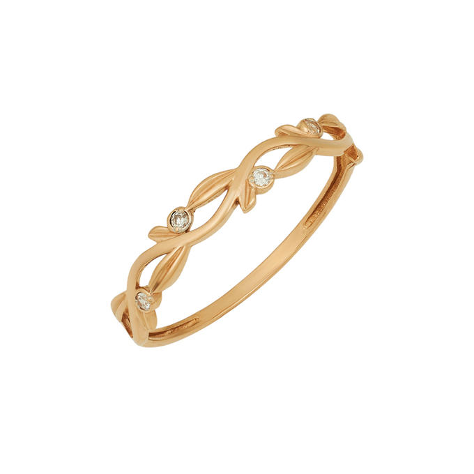 Кольцо из золота 585 пробы c фианитами, Л 3507 2259 за 12530