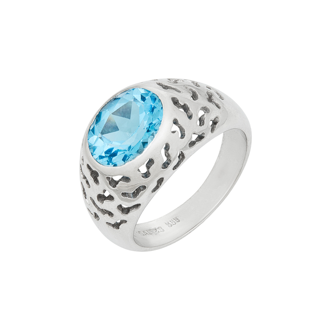 Кольцо из золота 585 пробы c топазом, Л 4607 0947 за 69500