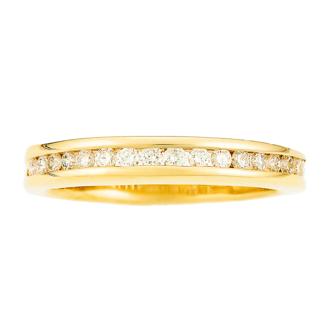 Кольцо из желтого золота 585 пробы c 17 бриллиантами