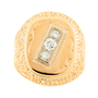 Кольцо из красного золота 583 пробы c 3 бриллиантами Л54049996 фото 2
