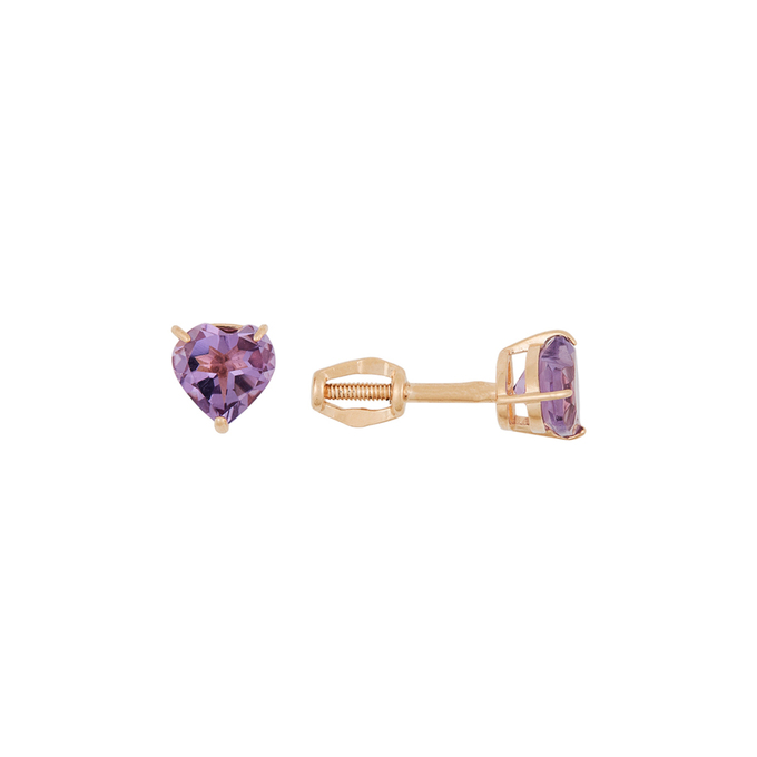 Серьги из золота 375 пробы c аметистами, Л 6602 1676 за 5920
