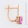 Серьги из золота 585 пробы c 8 бриллиантами и корундами
