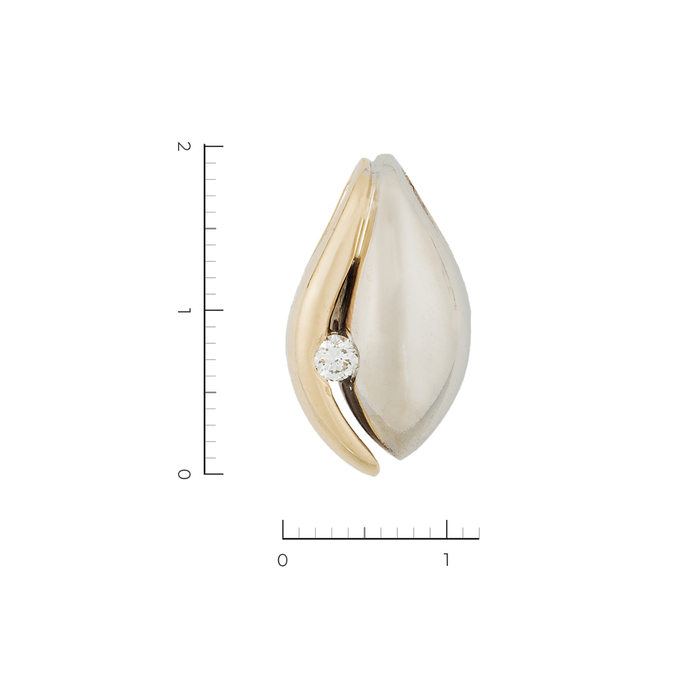 Подвеска из золота 585 пробы c 1 бриллиантом, Л 3208 6119 за 34800