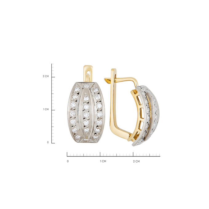 Серьги из золота 750 пробы c бриллиантами, Л 2010 7374 за 135730