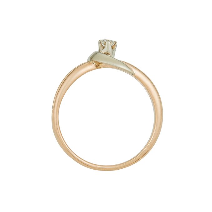 Кольцо из золота 585 пробы c бриллиантом, Л 4710 5779 за 56720