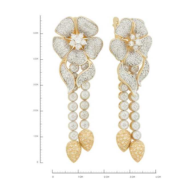 Серьги из золота 585 пробы c бриллиантами, Л 7502 8417 за 180000